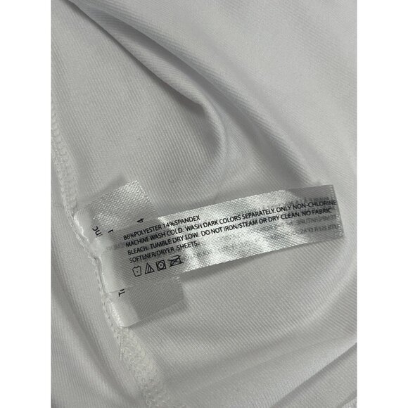 Terramar Hottotties Womens White Performance Top L Long‎ Sleeve with Thumb Hole - Picture 5 of 9